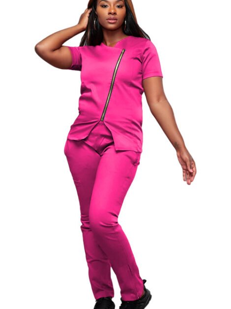 Biker-Style Scrub Set